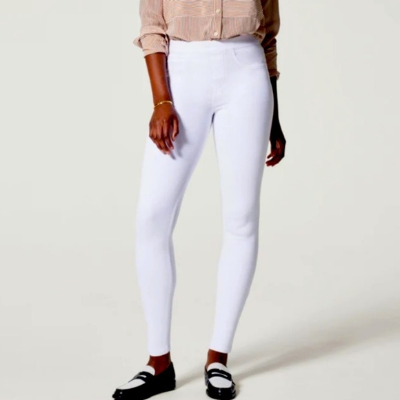 SPANX Pants - Spanx White Jeans High Rise 11”  denim skinny  med $98